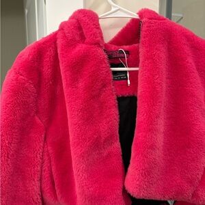 Hot Pink Faux Fur Jacket